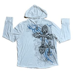 NO BOUNDARIES Y2K CROSS TSHIRT SEND OFFERS